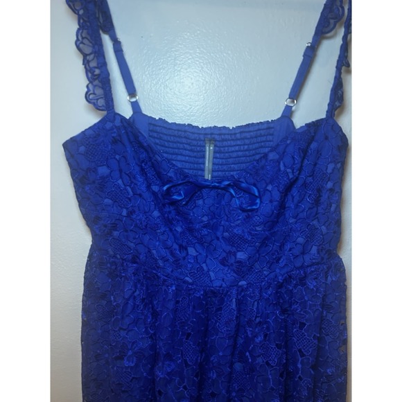 NWT Anthropologie NWT Ruffle-Strap Corset Sweetheart Lace Mini Dress Size XL - Picture 3 of 11